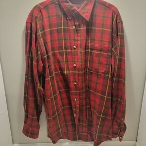Classic Red Plaid Button-Down Shirt